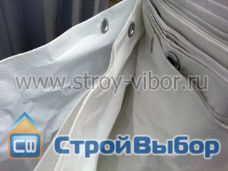 Тент фасадный для лесов 210г/м2 белый - 3,3x50м