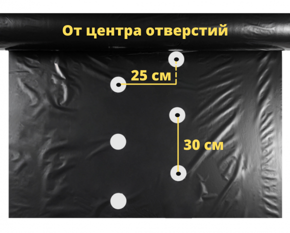 Пленка для мульчирования 20 мкр с перфорацией